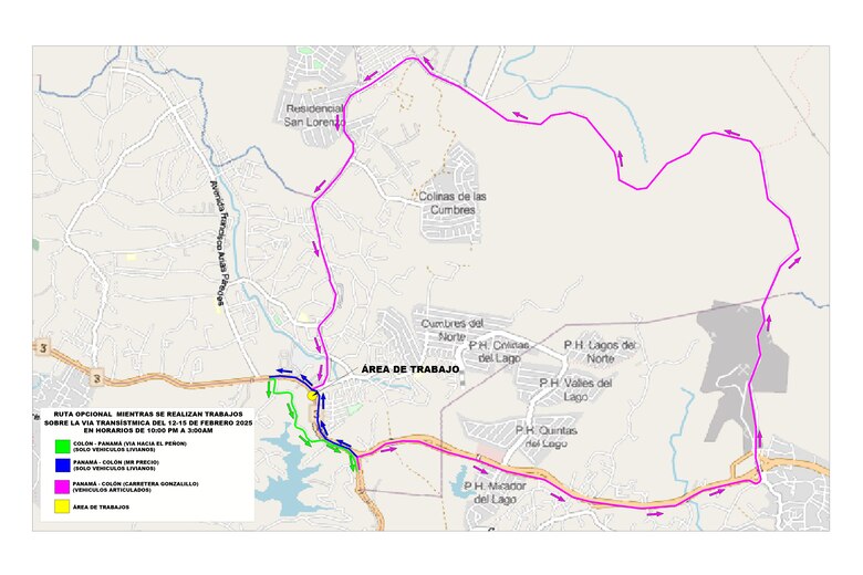 Cerrarán la vía Transístmica en La Cabima del 20 al 22 de febrero para derribar viejo puente