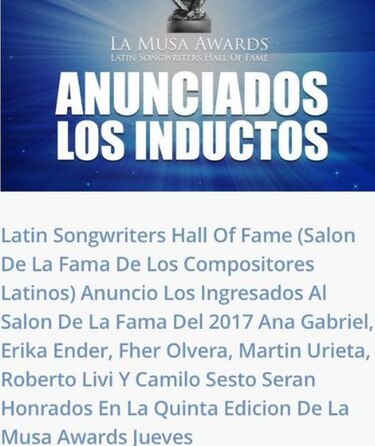 La panameña Erika Ender ingresará al Salón de la Fama de los Compositores Latinos 2017