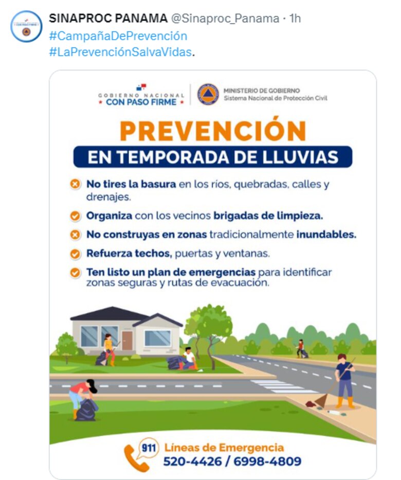 Intensas lluvias causan inundaciones y afectaciones a viviendas en varias zonas del país