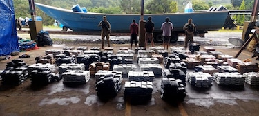 Senan decomisa más de 2 mil kilos de drogas en isla Jicarón en Veraguas