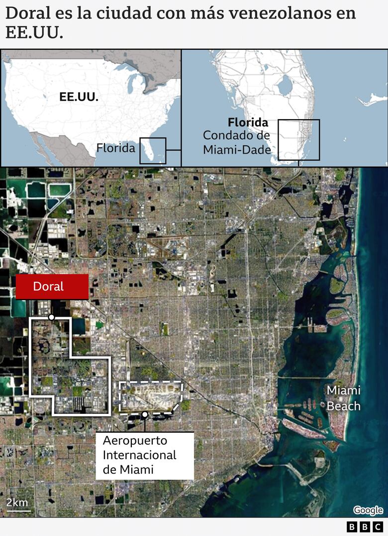 Doral, la ciudad más venezolana de Estados Unidos que apoyó a Trump y ahora sufre el impacto de sus políticas migratorias