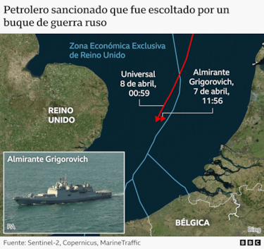 Cómo casi 200 barcos de la ‘flota fantasma’ de Rusia han seguido navegando por el Canal de la Mancha