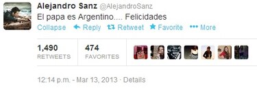 Famosos comentan elección del nuevo Papa en Twitter