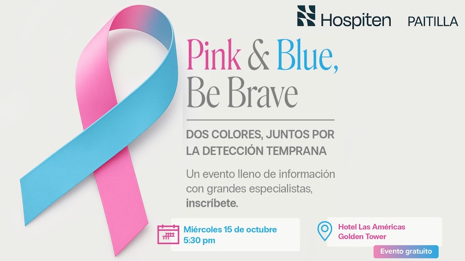 Hospiten Paitilla realizará evento Pink & Blue, Be Brave: Dos colores, juntos por la detección temprana