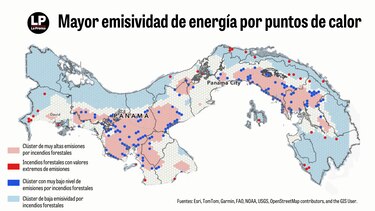 Dónde arde más Panamá: los puntos críticos de incendios forestales en 25 años