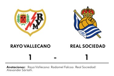 Falcao da en el blanco y Rayo Vallecano suma un punto