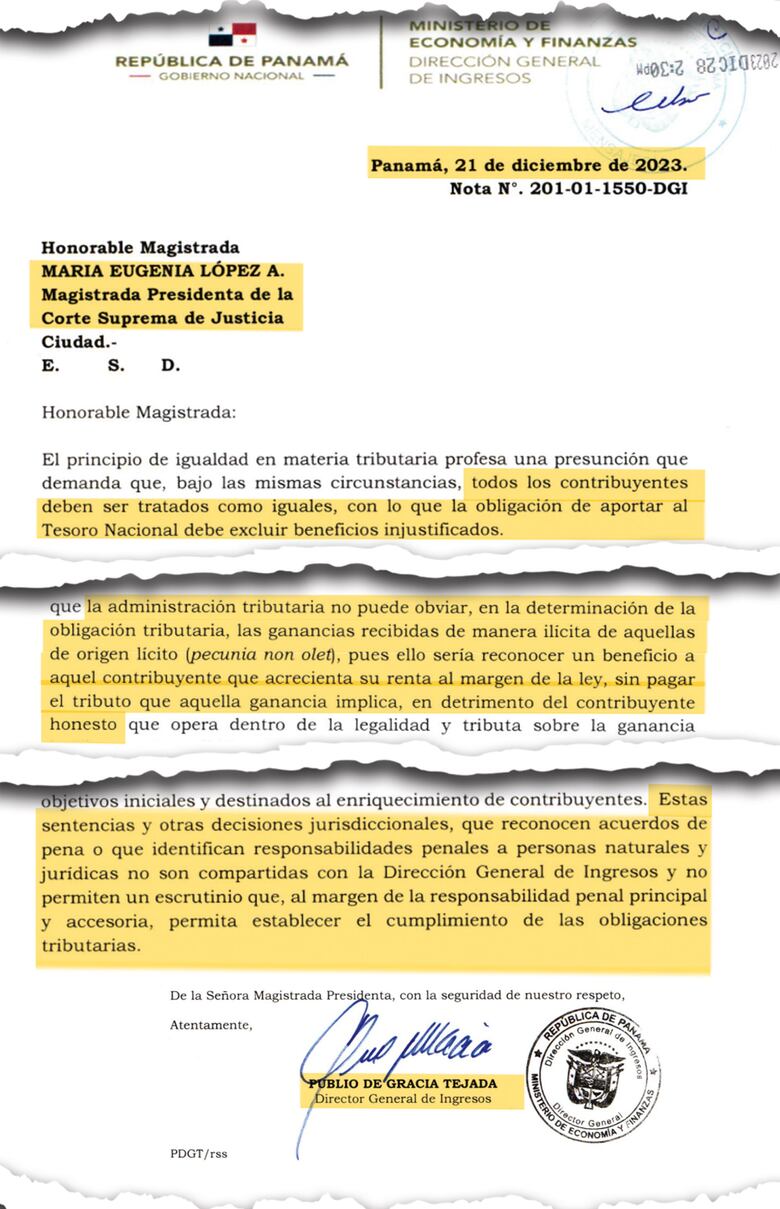 DGI busca cobrar tributos sobre ganancias ilícitas