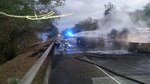 Camión se incendió en el corredor Norte