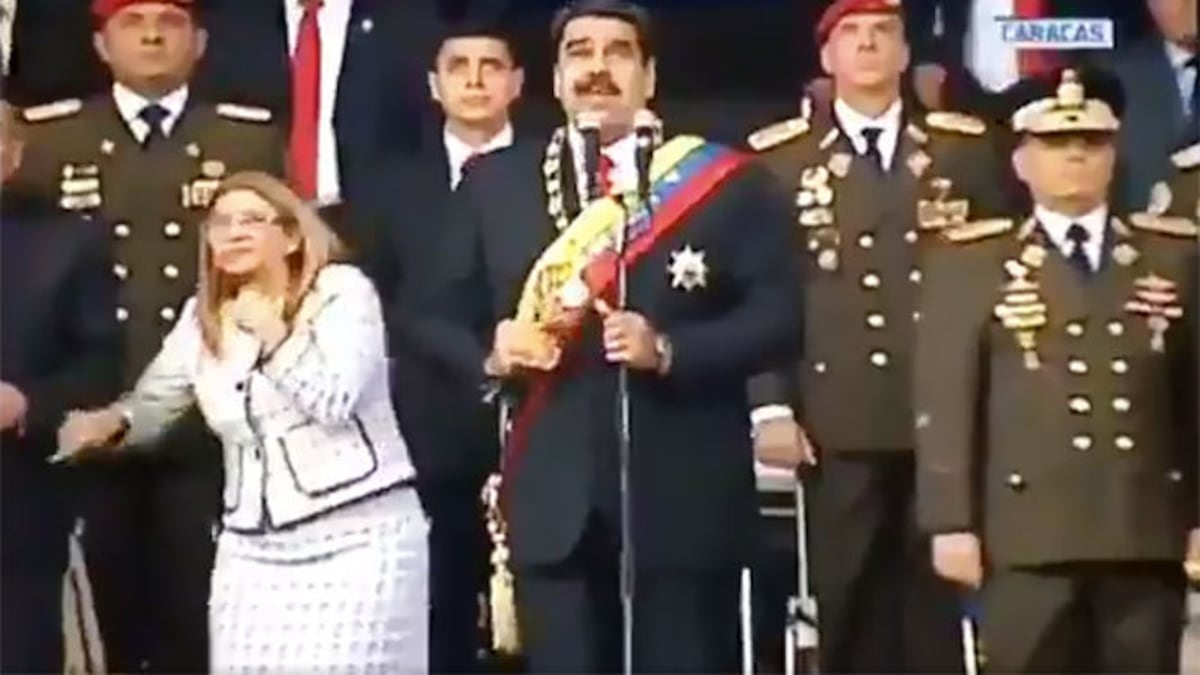 Nicolas Maduro durante el acto de aniversario de la Guardia Nacional.