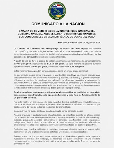 Alza de combustibles en Bocas del Toro: empresarios exigen auditoría e intervención del Gobierno
