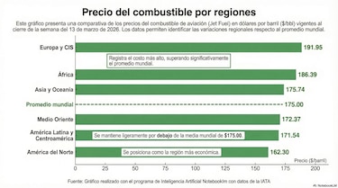 IATA advierte que conflicto en Medio Oriente podría encarecer los pasajes aéreos