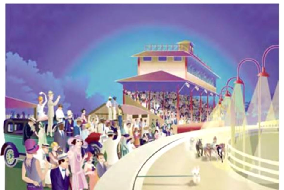 Carreras de galgos, el casino y la Plaza de Toros en Perejil