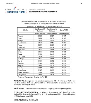Precios de los combustibles aumentarán a partir de este viernes