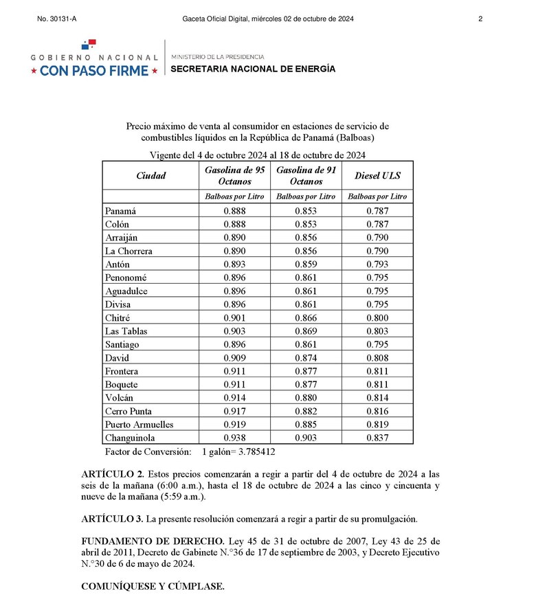 Precios de los combustibles aumentarán a partir de este viernes