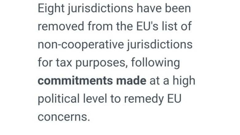 La Unión Europea saca a Panamá de la lista negra de paraísos fiscales