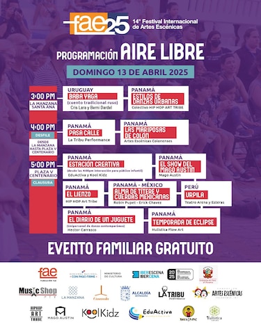 El Festival Internacional de Artes Escénicas culmina con jornada gratuita al aire libre