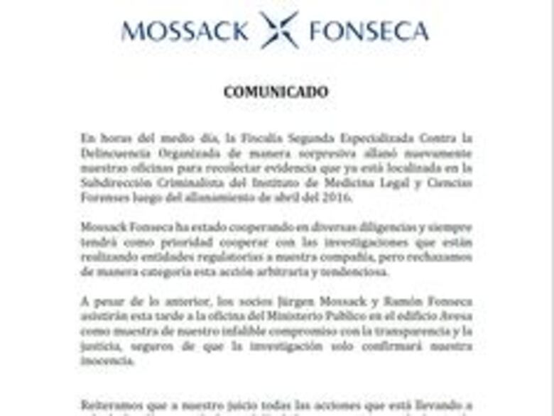 Fiscal ordena aprehensión de Ramón Fonseca Mora y Jürgen Mossack; son llevados a la sede de la DIJ
