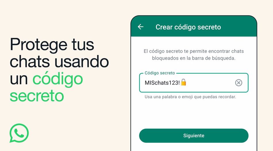 WhatsApp ahora permite proteger conversaciones con un código secreto