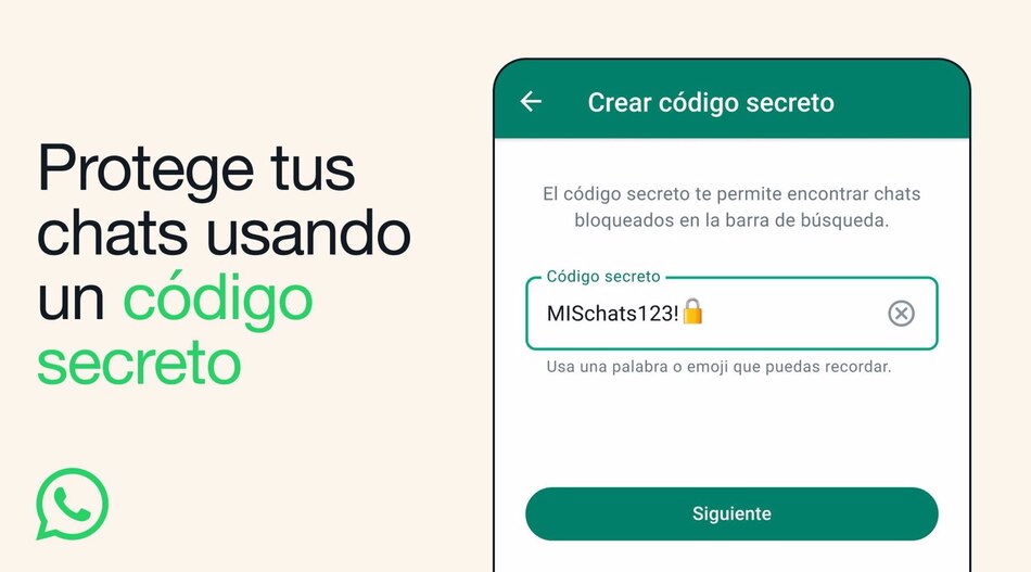 WhatsApp ahora permite proteger conversaciones con un código secreto