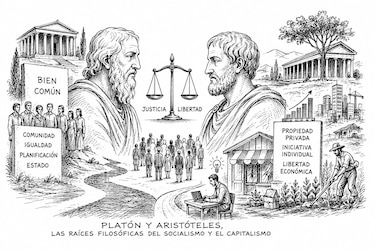 Platón y Aristóteles, las raíces filosóficas del socialismo y el capitalismo