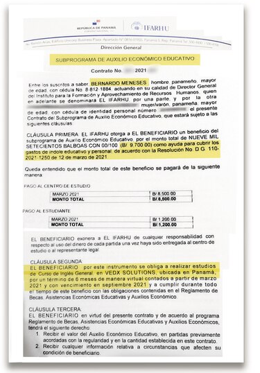 ‘Nunca viajamos’: Ifarhu pagó más de $232 mil por un curso de inglés en Estados Unidos
