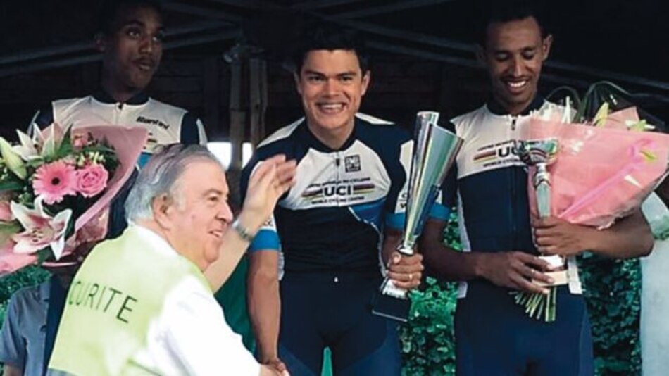 Carlos Samudio ganó en Francia en el Gran Prix Cycliste en el Día del ciclismo