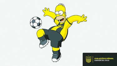 HomerO y Bart Simpson se visten de Peñarol
