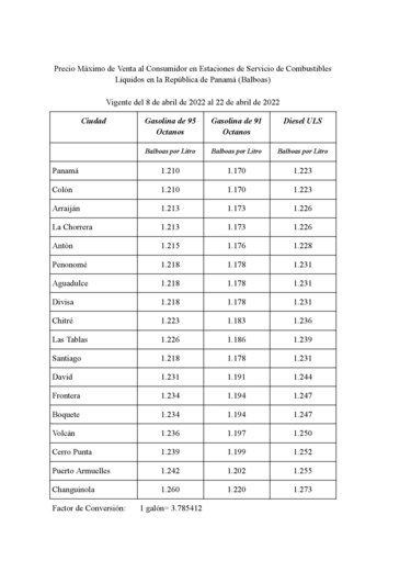 Combustibles registrarán nueva alza; el galón de diésel aumentará 30 centavos