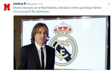 Modric se queda en el Real Madrid con un aumento salarial