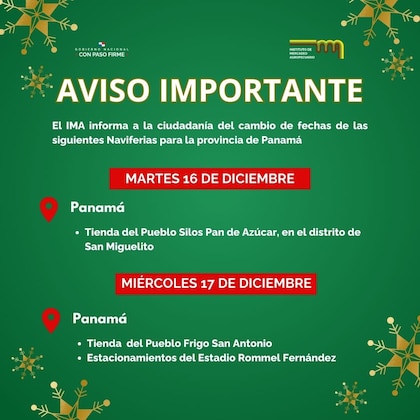 Naviferias 2025: el IMA anuncia horarios y lugares del 15 al 19 de diciembre