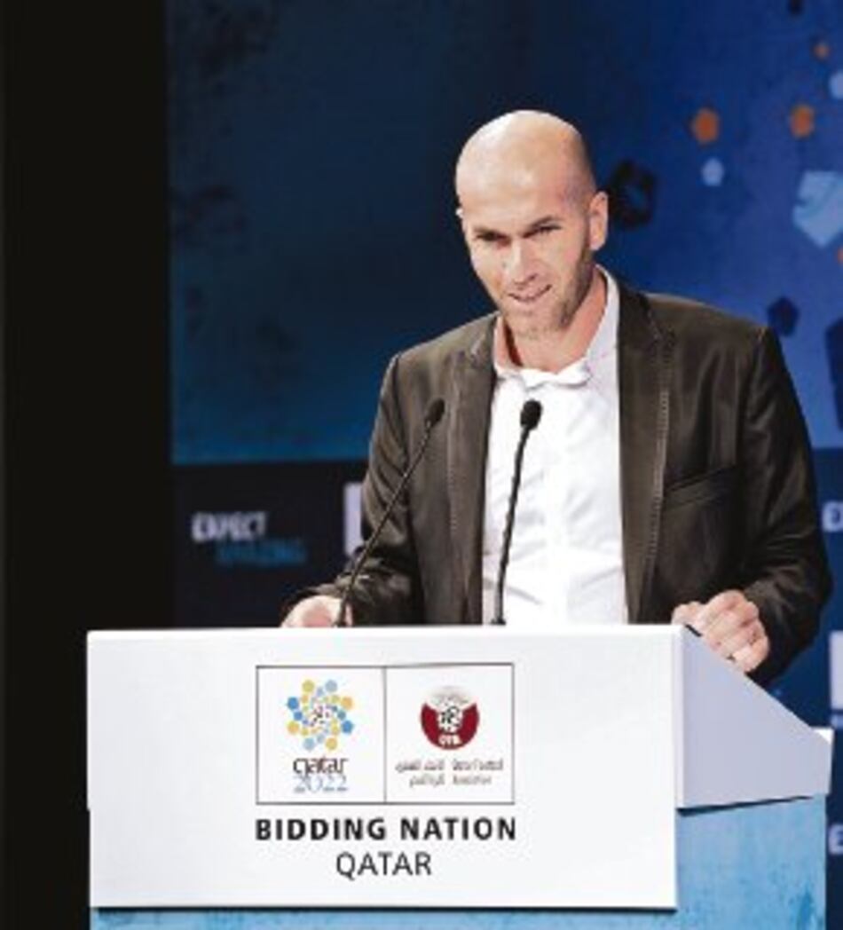 Zidane promueve candidatura de Qatar