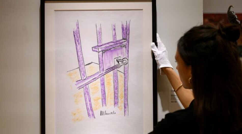 Subastan por 112 mil 575 dólares un dibujo hecho por Mandela