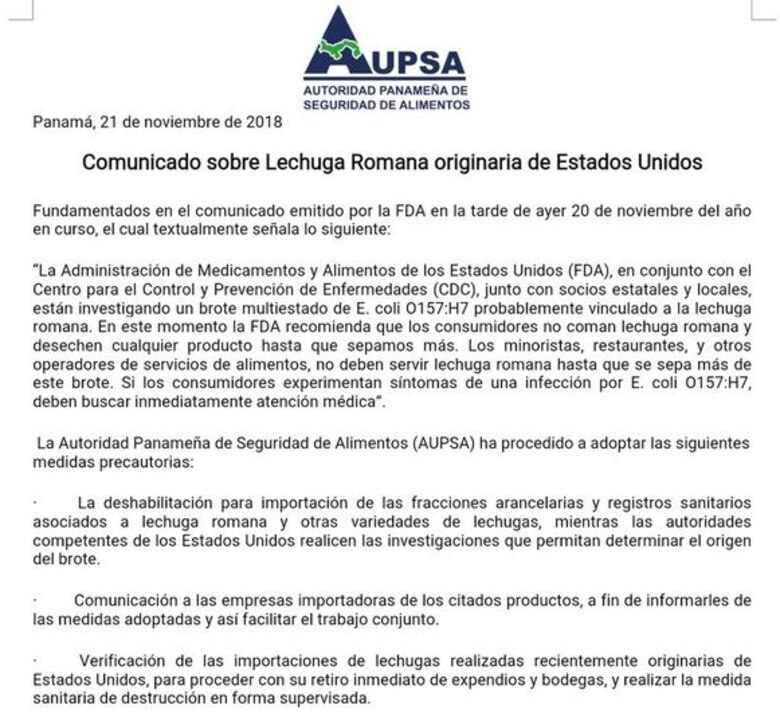 Claves para entender la alerta de la lechuga romana en Estados Unidos y las medidas en Panamá