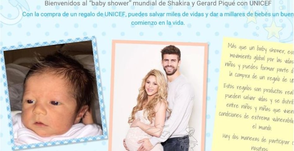 Shakira publica foto de Sasha, su segundo hijo