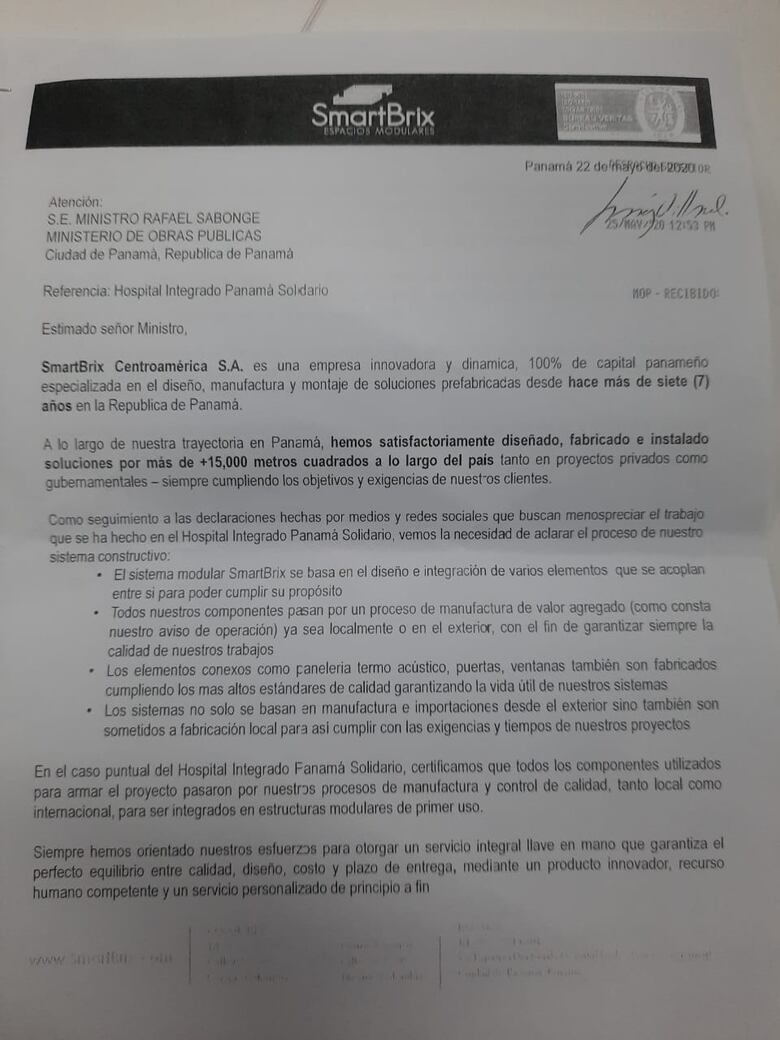 El Ministerio Público investiga el  hospital modular de Albrook
