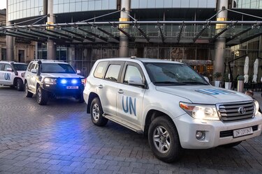 La misión de la ONU llega a Zaporiyia, cerca de la planta nuclear ocupada por Rusia