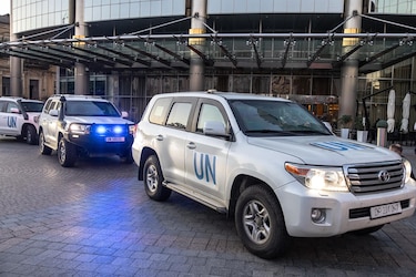 La misión de la ONU llega a Zaporiyia, cerca de la planta nuclear ocupada por Rusia