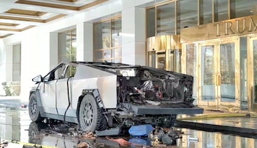 El Cybertruck que explotó en Las Vegas iba cargado de cilindros de gas, combustible y morteros