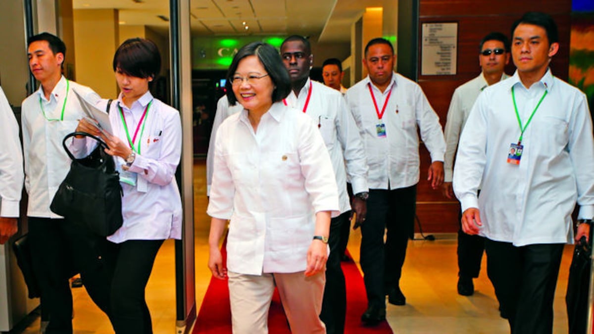 MANDATARIA. Tsai Ing Wen, presidenta de Taiwán, fue una de las invitadas especiales a la fiesta. LA PRENSAJorge Fernádez