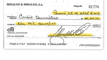 Hidalgo & Hidalgo giró cheque a CD