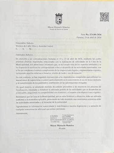Noches sin silencio: vecinos denuncian exceso de ruido en fiestas en la Casa de la Municipalidad