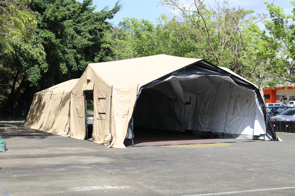 Comienza la instalación de hospital campaña en San Miguelito