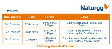 Trabajos de mantenimiento en la red eléctrica del 26 de mayo al 1 de junio 2025