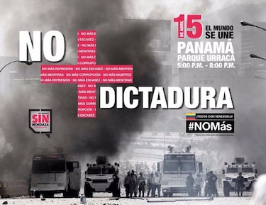 En el parque Urracá se concentrarán para pedir democracia en Venezuela