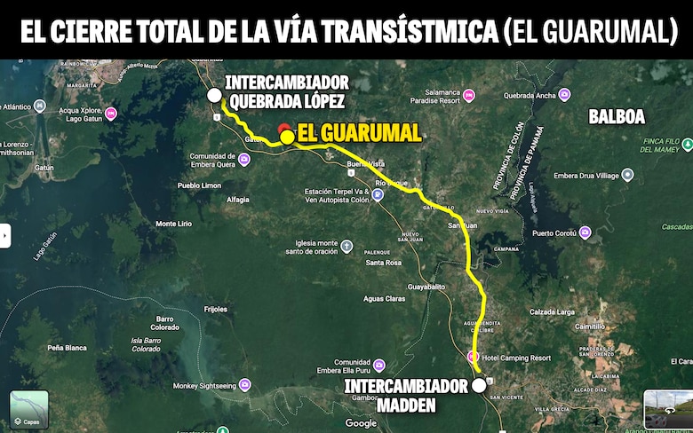 Cierre total de la Transístmica: nuevos deslizamientos en El Guarumal agrava las afectaciones