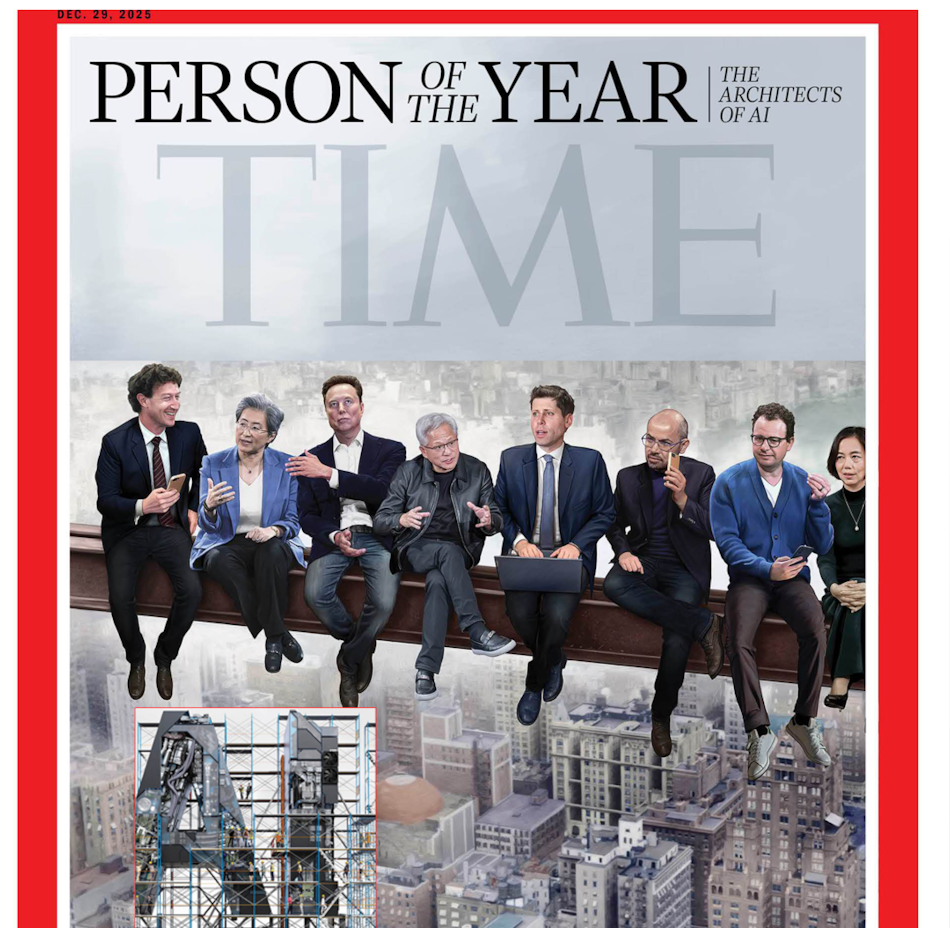 Arquitectos de la IA son la Persona del Año de 2025 para la revista ‘Time’