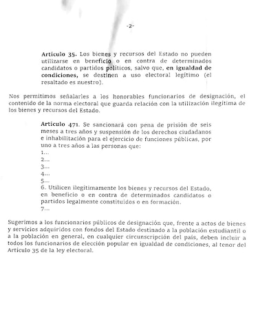 Clientelismo político solo genera una circular oficial