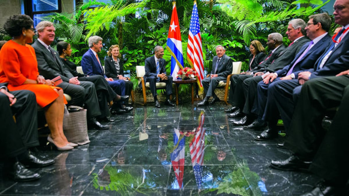 La de ayer fue la tercera reunión entre los líderes de Estados Unidos y Cuba, y la primera en la isla.