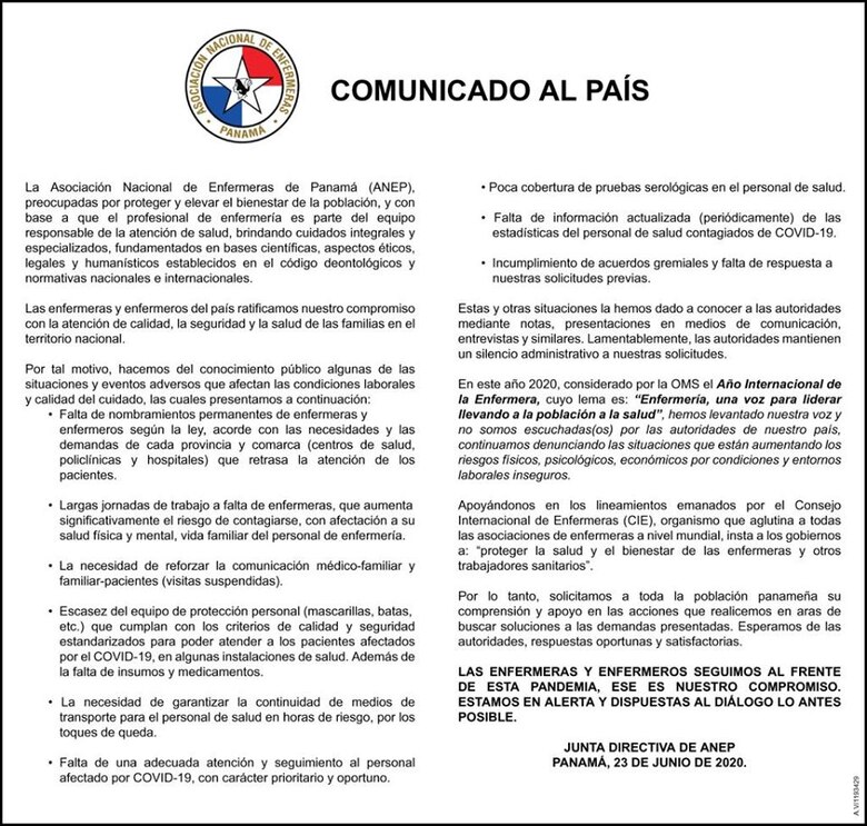 Enfermeras denuncian situaciones adversas para enfrentar el virus; advierten la escasez de equipos