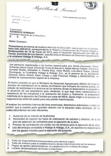 Extitulares del MIDA, ligados a irregularidades
